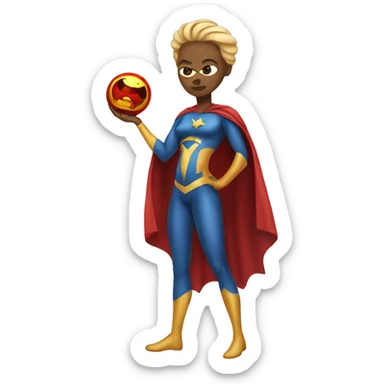 The superhero Homelander pregnant with a child sticker