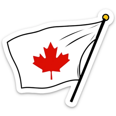 Canadian flag sticker