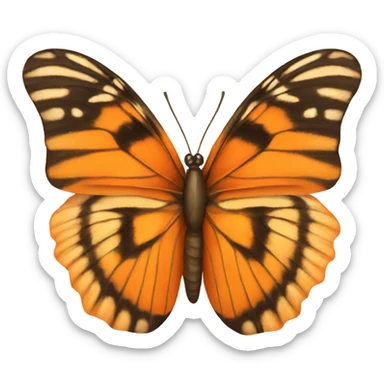 Orange butterfly sticker