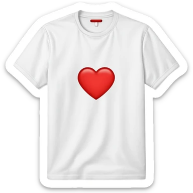 plain white shirt featuring red W in the center sticker