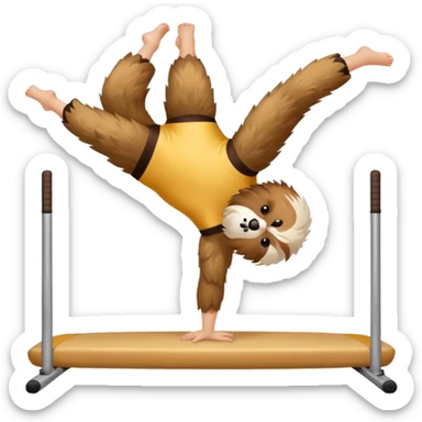 Shitzu doing gimnastic  sticker
