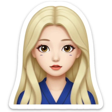 portrait of woman, Kpop style sticker