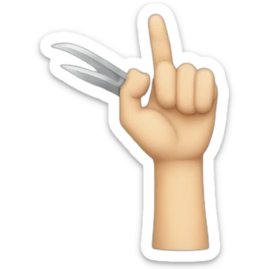 Sword hand sign sticker