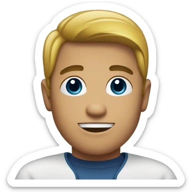 M emoji with blue background  sticker