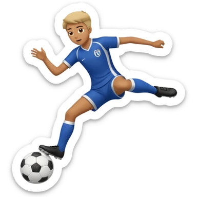 Bicycle kick in soccer  sticker