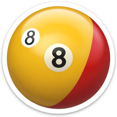 2 numbered billiard ball  sticker