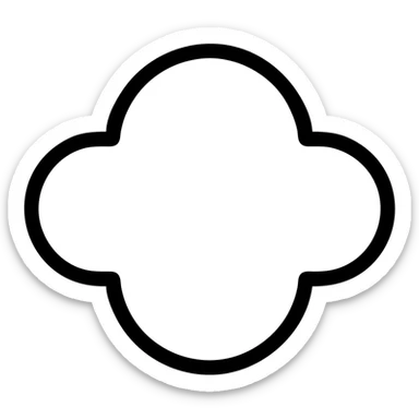 облако с 4 выступами sticker