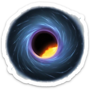 Black hole with accretion disc sticker