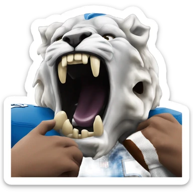 Detroit Lions devouring Washington commanders sticker
