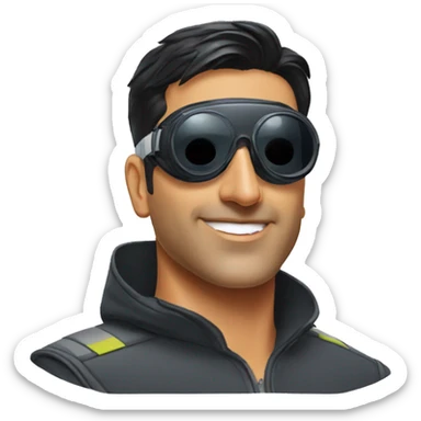 Akshay Kumar wear goggles  sticker