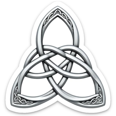 White Celtic trinity knot sticker