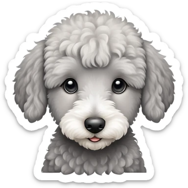 Bedlington puppy full picture sticker