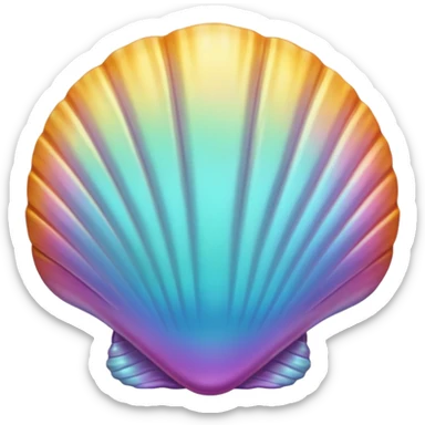 Beach shell sticker