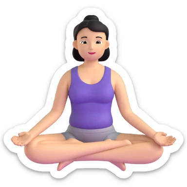 person in lotus pose yoga sticker