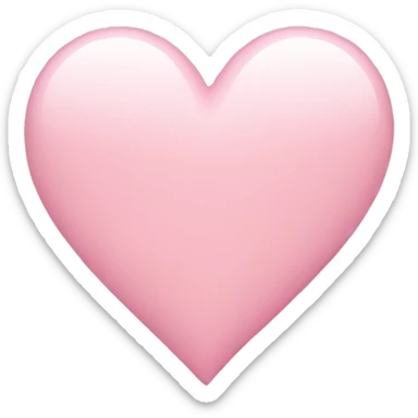 light pink heart sticker