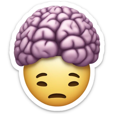 hugging brain that looks like hugging face emoji sticker