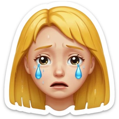 Ağlayan kız sticker