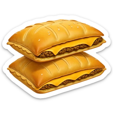 jamaican beef patty emoji (just the beef patty, no person and make it look flakey and iOS-style) sticker
