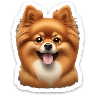 The red-haired Pomeranian sticker