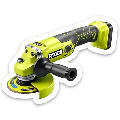 Ryobi One+18V 4-1/2" Angle Grinder PCL445B emoji style sticker