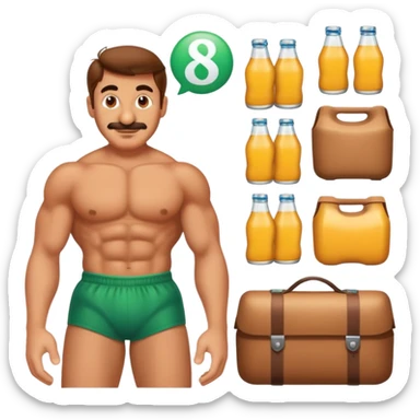 luigi mangione with an 8 pack  sticker