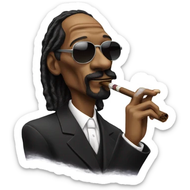 Snoop dogg smoking cigar sticker