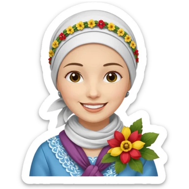 generate an apple style emoji with a woman granny counting money specifically romaanian lei sticker
