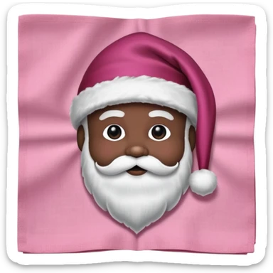 Can you make me a pink napkin with a black Santa on it  sticker
