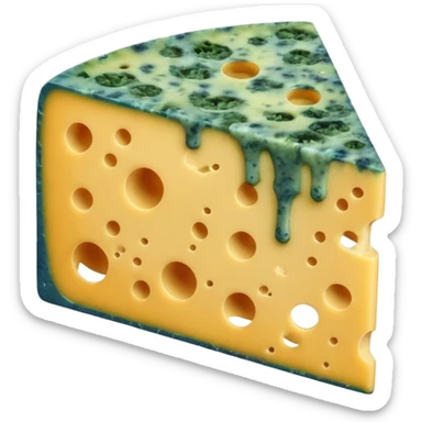 moldy cheese slice sticker