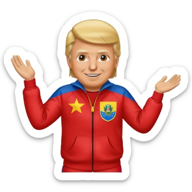 DONALD TRUMP CON EL CHANDAL DE MADURO sticker