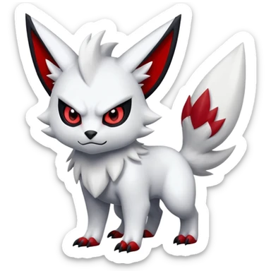 Litten-Absol-Zangoose-Fakémon-hybrid-creature (full body)  sticker
