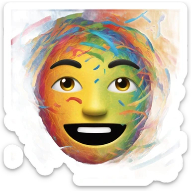 Vibrating with happiness sticker