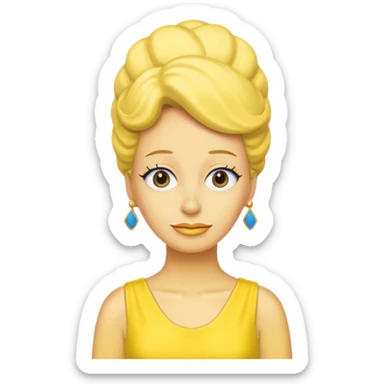 Marge Simpson with dress yellow with complete yellow sticker