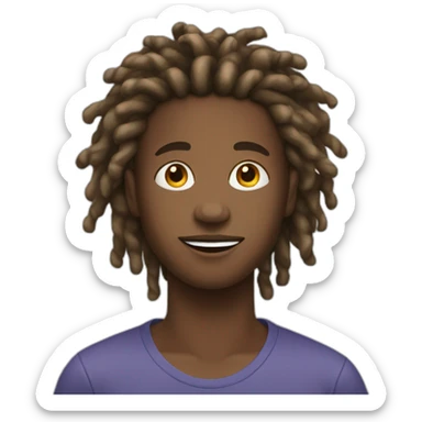 Young black man with locs in digital Space sticker