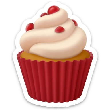 Cupcake vermelho sticker