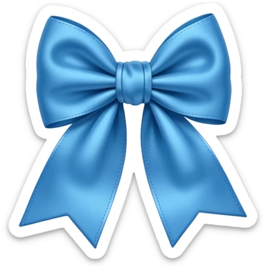 Cute blue bow sticker