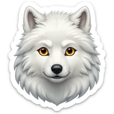 White wolf emoji sticker
