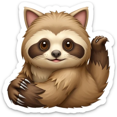 A un gato con una mezcla de un perezoso?  sticker