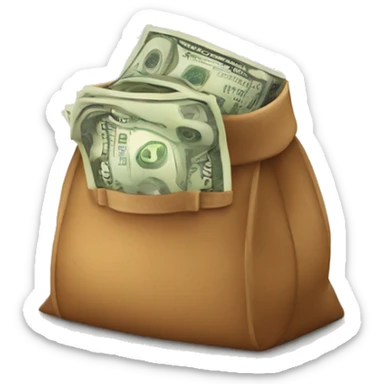 Ladrón con bolsa de dinero sticker