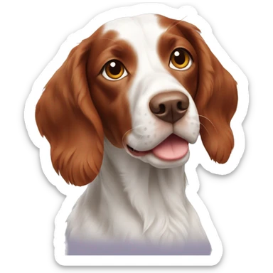 french brittany spaniel dog sticker