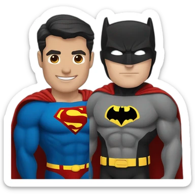superman and batman sticker