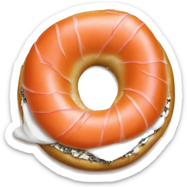 Everything bagel with cream cheese and lox sticker