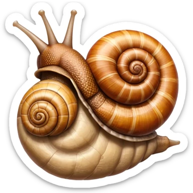 snail + anatomical heart sticker
