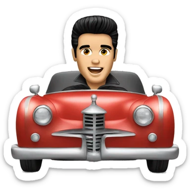 Elvis presley in car sticker