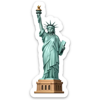 Ultra basic Statue of Liberty with minimal details sticker