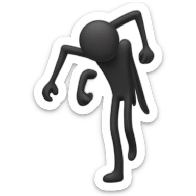 bent stickman sticker
