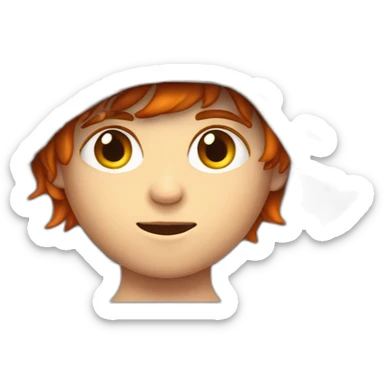 Readhead boy wearing tinfoil hat to block alien mind control sticker