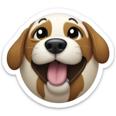 Pluto the dog shaped like a ball sticker