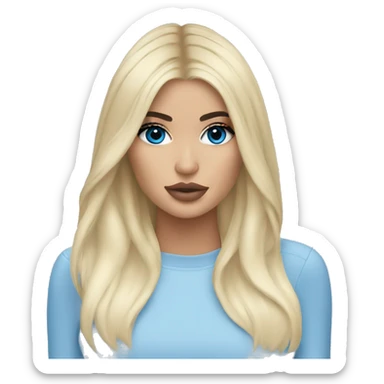 blonde kylie jenner with blue eyes sticker