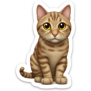 British tabby cat larry sticker